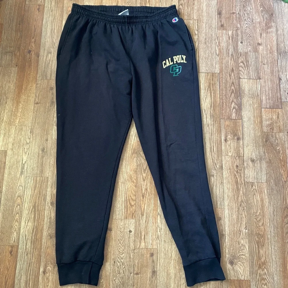 Champion Cal Poly University Jogger Pants 2XL Black Fleece Classic Sweatpants